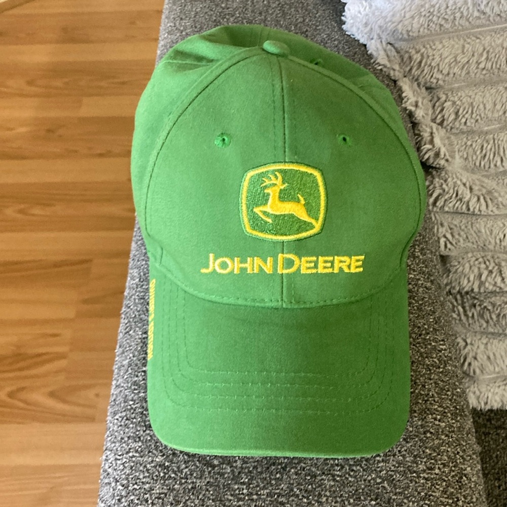 Green John Deere dad hat soft to the touch.  Owners edition asking $20